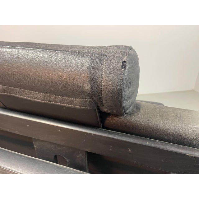 Black Leather Kroken Two-Seater Sofa by Åke Fribytter for Nelo Möbel, Sweden, 1970s For Sale - Image 11 of 17