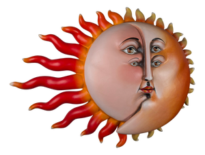 Large Sol Eclipse Papier Mâché Wall Sculpture by Sergio Bustamante, 1997