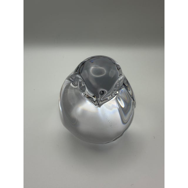 Portieux Vallerysthal Late 20th Century Portieux France Heavy Art Glass Bird Paperweight For Sale - Image 4 of 11