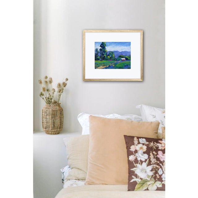 Green Red Barn, Expressionist Oil Painting For Sale - Image 8 of 12