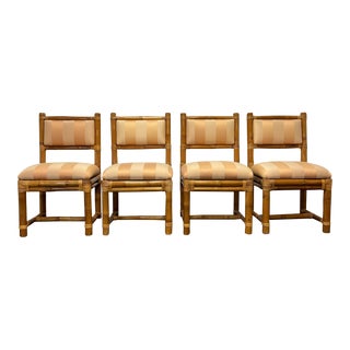 Vintage Elephant Bamboo Dining Chairs For Sale