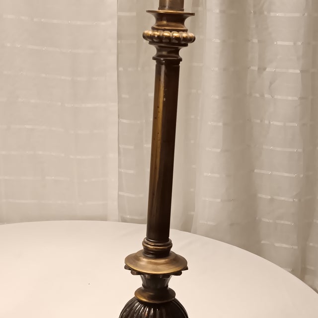 Neoclassical Style Table Lamps With Sculptured and Layered Lampshades - a Pair For Sale - Image 11 of 18