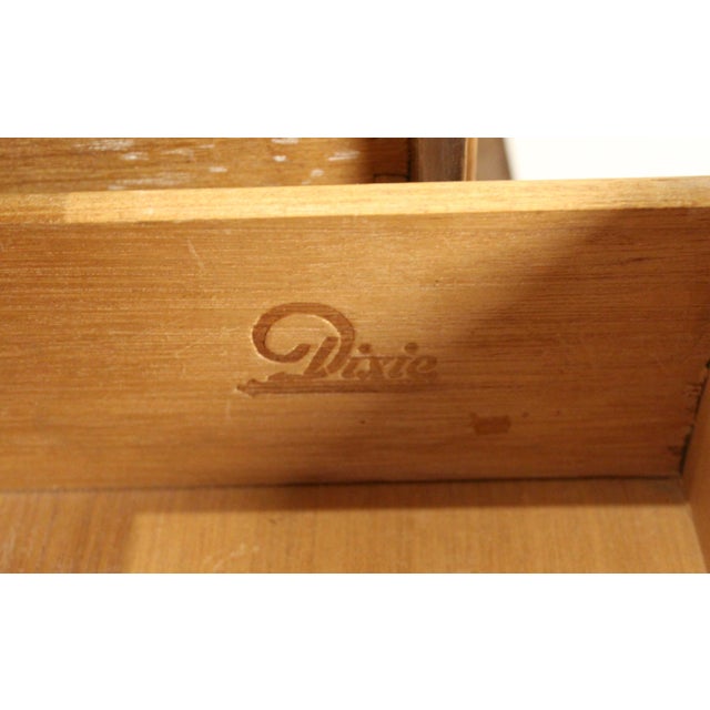 Vintage Nine Drawer Walnut Dresser by Dixie Furniture Co. For Sale - Image 16 of 16