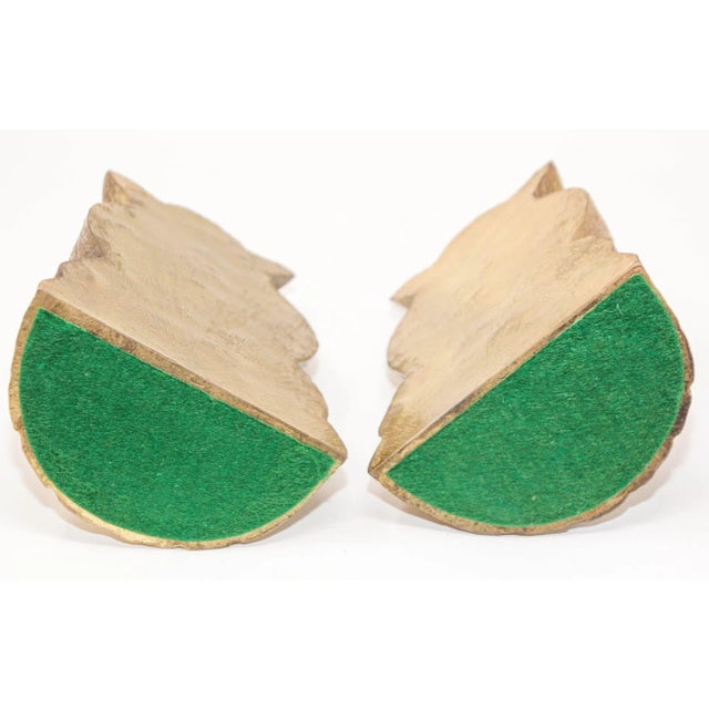 Brass Vintage Cast Solid Brass Owl Bookends Mid-Century Modern 1950s For Sale - Image 8 of 11