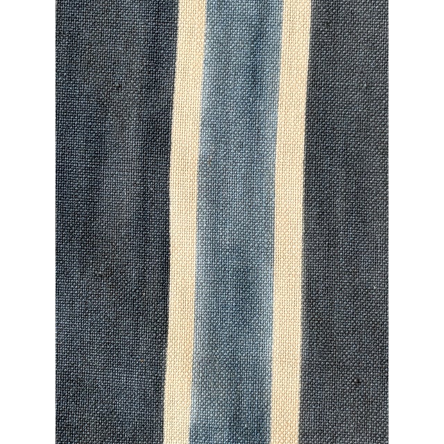 Lakeside Stripe Linen Fabric by Pollack in Indigo Blue 5 Yards For Sale In Raleigh - Image 6 of 6