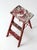 Vintage Red Wooden Step Ladder For Sale - Image 10 of 16