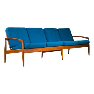 Paper Knife Teak Sofa from Magnus Olesen, Denmark, 1960s For Sale