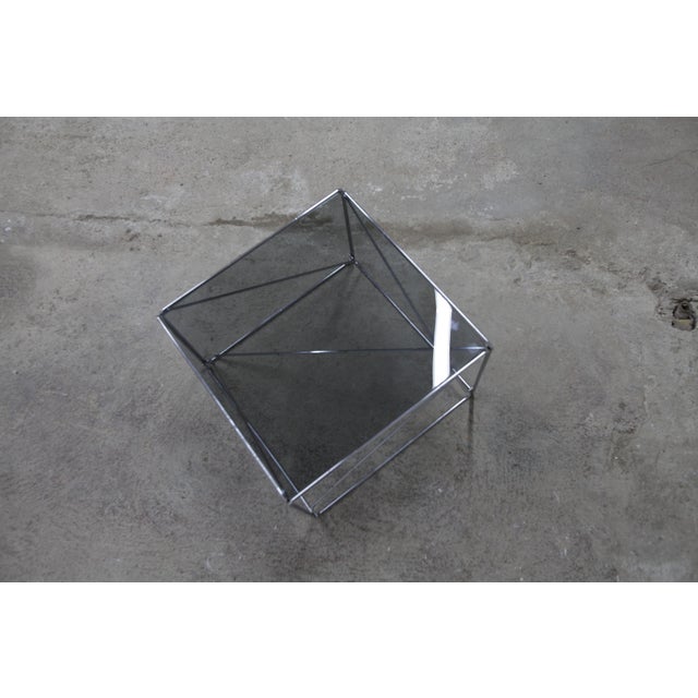 Isocèle Collection Coffee Table with Smoked Glass Top from Max Sauze, 1970 For Sale - Image 11 of 13