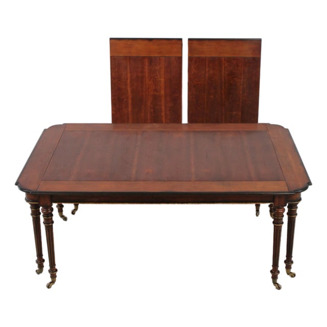 Hickory White Mahogany 8 Leg Dining Table For Sale