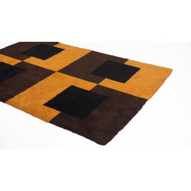 Mid-Century Modern Hand-Woven Rug, Italy, 1960s For Sale - Image 9 of 10