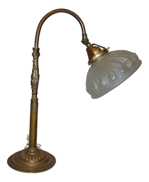 Art Deco Brass Desk Lamp, 1920s