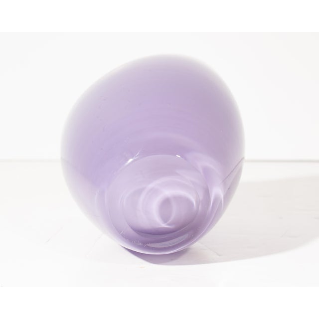 Mid 20th Century Lilac Purple Glass Vase by Smalandshyttan Sweden For Sale - Image 5 of 7
