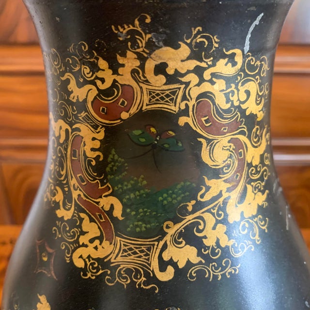 Antique Painted and Gilded Samovar Lamp For Sale - Image 14 of 18