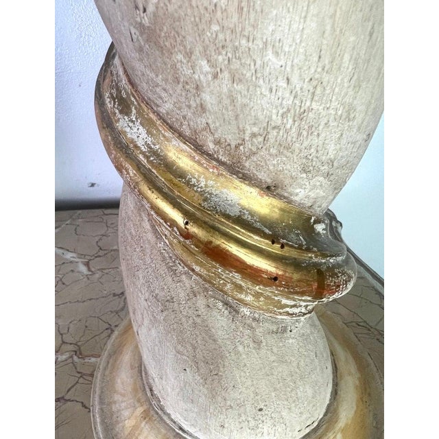 Pair of Italian Twisted Column Lamps W/ Shades For Sale - Image 9 of 12