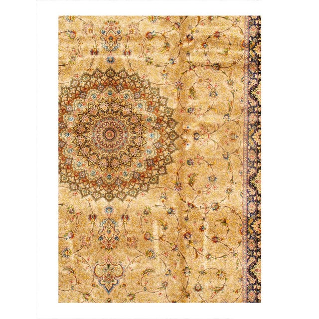 Viscose on a cotton foundation with a medallion This rug has a dense, soft pile, and excellent quality, to ensure that you...