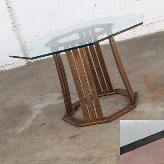 Vintage Rustic StavOak Dining Game Table & 4 Chairs From Jack Daniels’ Barrel Staves by Jobie G. Redmond 1981 For Sale - Image 6 of 13