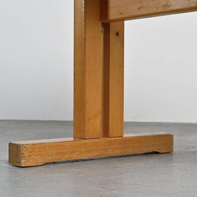 Pine Dining Table by Charlotte Perriand for Les Arcs, France, 1970s For Sale - Image 10 of 15