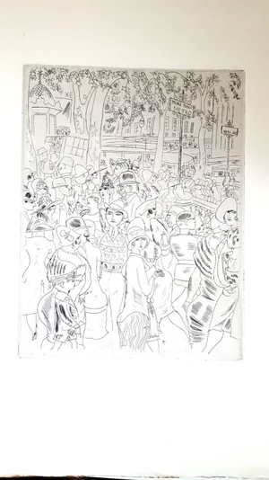 Chas Laborde - Paris - Capucine's Boulevard - Original Etching 1927