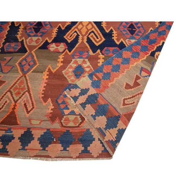 Mid 20th Century Vintage Turkish Kilim Rug For Sale - Image 5 of 7