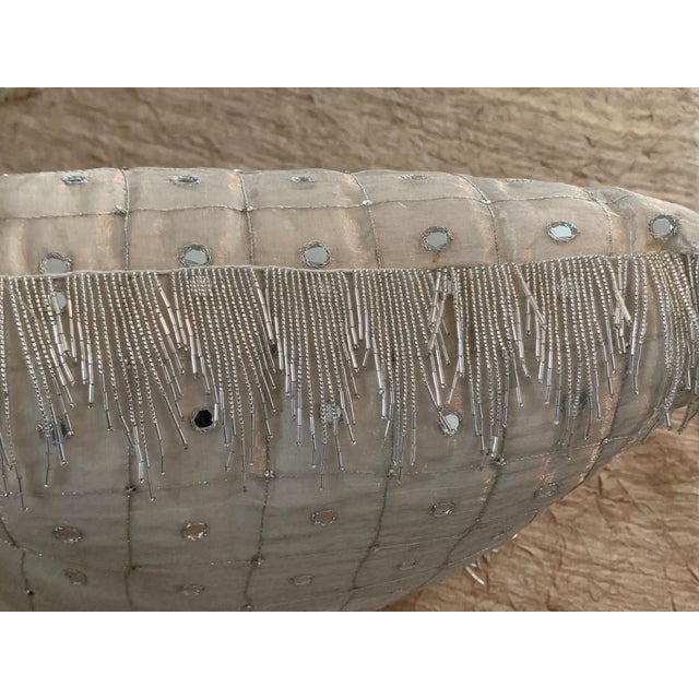 Silk & Embroidered Decorative Bed Pillows from Luxe Bedding Set - a Pair For Sale - Image 12 of 12