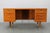 Mid-Century Danish Teak Writing Desk with Brass Details, 1960s For Sale - Image 3 of 18