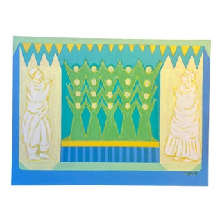 Geometric Figure Painting by Molly Schiff Acrylic Painting For Sale