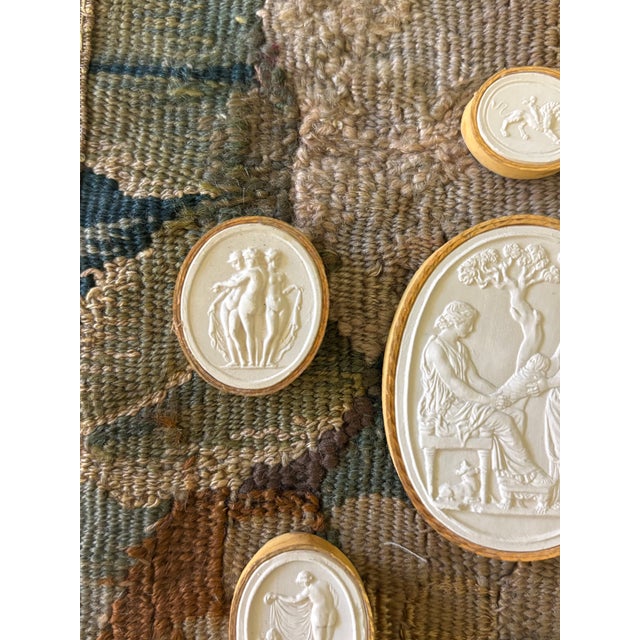 Antique Italian Grand Tour Plaster Intaglios - Set of 7 (Group #7) For Sale - Image 10 of 12