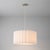 2020s Scallop Pendant Light - Modern Satin Nickel Steel, Drum White Linen Shade, Dimmable, Led Bulb, Ideal for Dining Rooms For Sale - Image 5 of 6