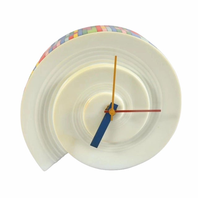1960s Line Table Clock in Porcelain by Ambrogio Pozzi for Rosenthal, Germany, 1960 For Sale - Image 5 of 5