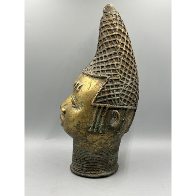 Antique Yoruba Ife Bronze Bust from a Museum Collection, Nigeria (Kotalla TL Analysis) For Sale - Image 9 of 18