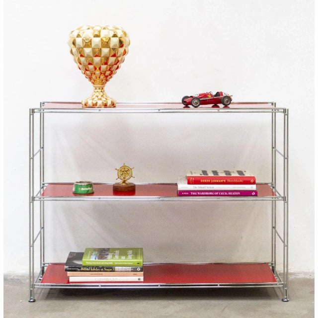 Metal Bookcase Shelving, 1980s For Sale - Image 9 of 10