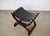 1960s 1960’s Hollywood Regency Leather & Brass Sling Stool For Sale - Image 5 of 12