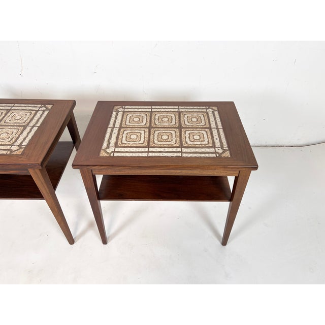 C. 1960s Danish Rosewood and Tile End Tables For Sale - Image 4 of 9