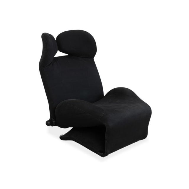 Modern Wink Armchair in Black Fabric by Toshiyuki Kita for Cassina For Sale - Image 3 of 16