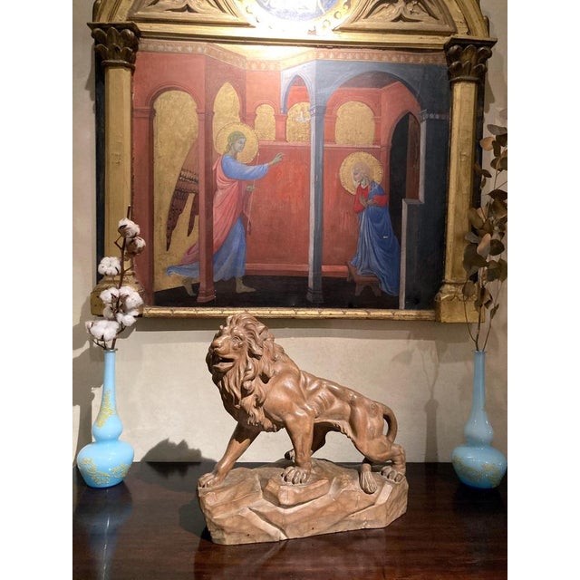 Italian Artist, Large Lion, 19th Century, Wood For Sale - Image 3 of 17