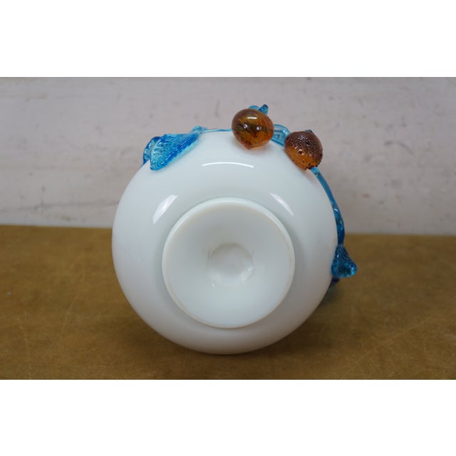 Antique Bohemian Uranium Custard Glass Ruffled Clambroth Cherry Pitcher 9" For Sale - Image 11 of 14