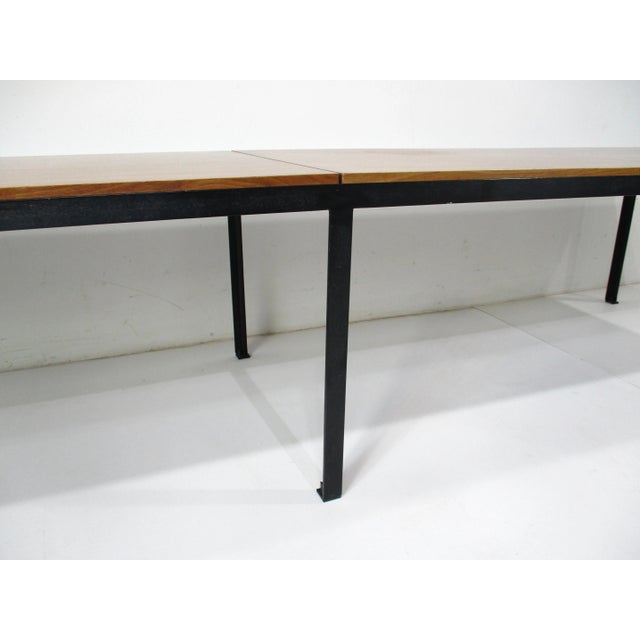 Wood Rare Knoll Walnut T Angle Coffee Table Bench by Florence Knoll For Sale - Image 7 of 11