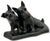 American Vintage 1930s American Twin Scotties "Listen" Cast Iron Dog Doorstop Made for the Texaco Oil Co. For Sale - Image 3 of 12