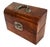 Wood Antique English Mahogany 3 Bottle Box Gentleman's Spirit Decanter Caddy For Sale - Image 7 of 15