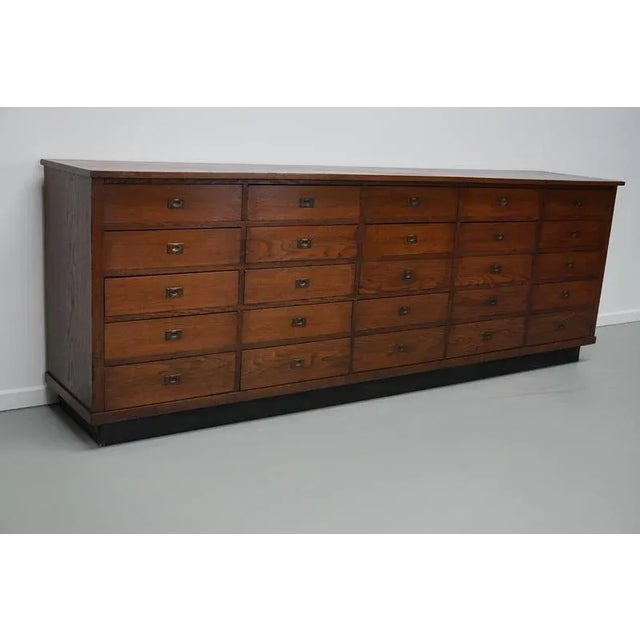 Large Art Deco Dutch Oak Apothecary Cabinet, 1930s For Sale - Image 4 of 17