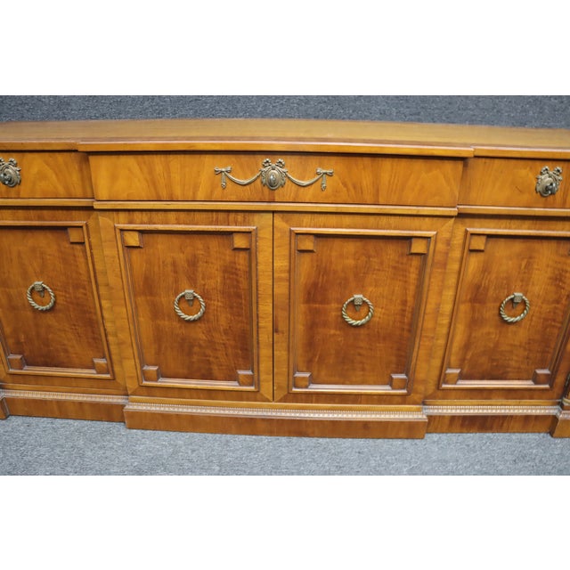 Henredon Henredon Neoclassical Style Cherry Credenza For Sale - Image 4 of 16