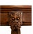Vintage Chinese Hand-Carved Round Pedestal Dining Table With Beveled Glass Top For Sale - Image 4 of 10