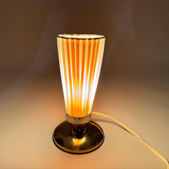 Mid-Century Brass Table Lamp by Rausendorf Bautzen, Germany, 1960s For Sale - Image 9 of 12