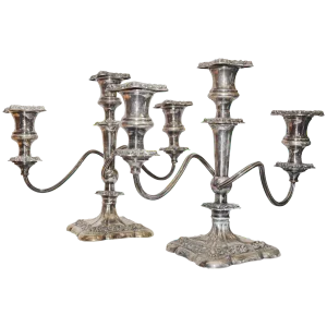 e.g. Webster & Sons International Silver Co. Art Deco Pair of Candelabras