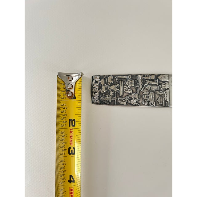 Metal Mid-Century Swedish Nickel Silver Letter Opener by Heinz Decker for c.g. Hallberg/Gab, Circa 1960s For Sale - Image 7 of 8