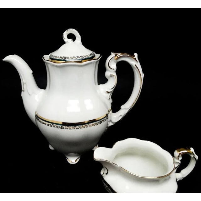 Rococo Style Coffee Pot and Milk Jug from Karolina, 1960s, Set of 2 For Sale - Image 6 of 7