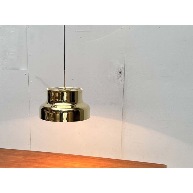 1960s Mid-Century Modern Bumling Pendant Lamp in Brass by Anders Pehrson for Ateljé Lyktan, 1960s For Sale - Image 5 of 18