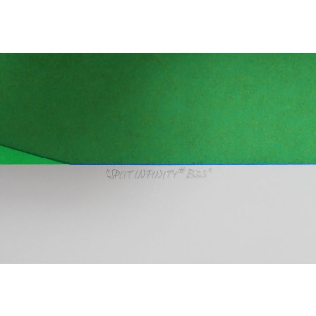 Bright abstract swirl by Herbert Aach. His work tends to focus on color and the relationships between each color. He was...