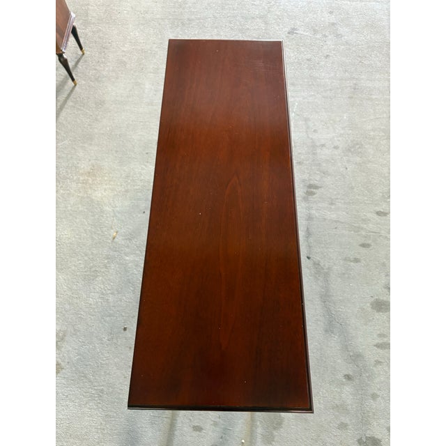 Inlaid Mahogany Hallway or Console Table With Two Drawers, 20th Century For Sale - Image 9 of 9