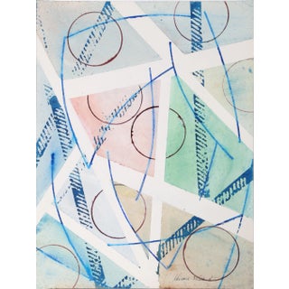 Harold Wallerstein - Geometric Abstract Watercolor on Paper For Sale